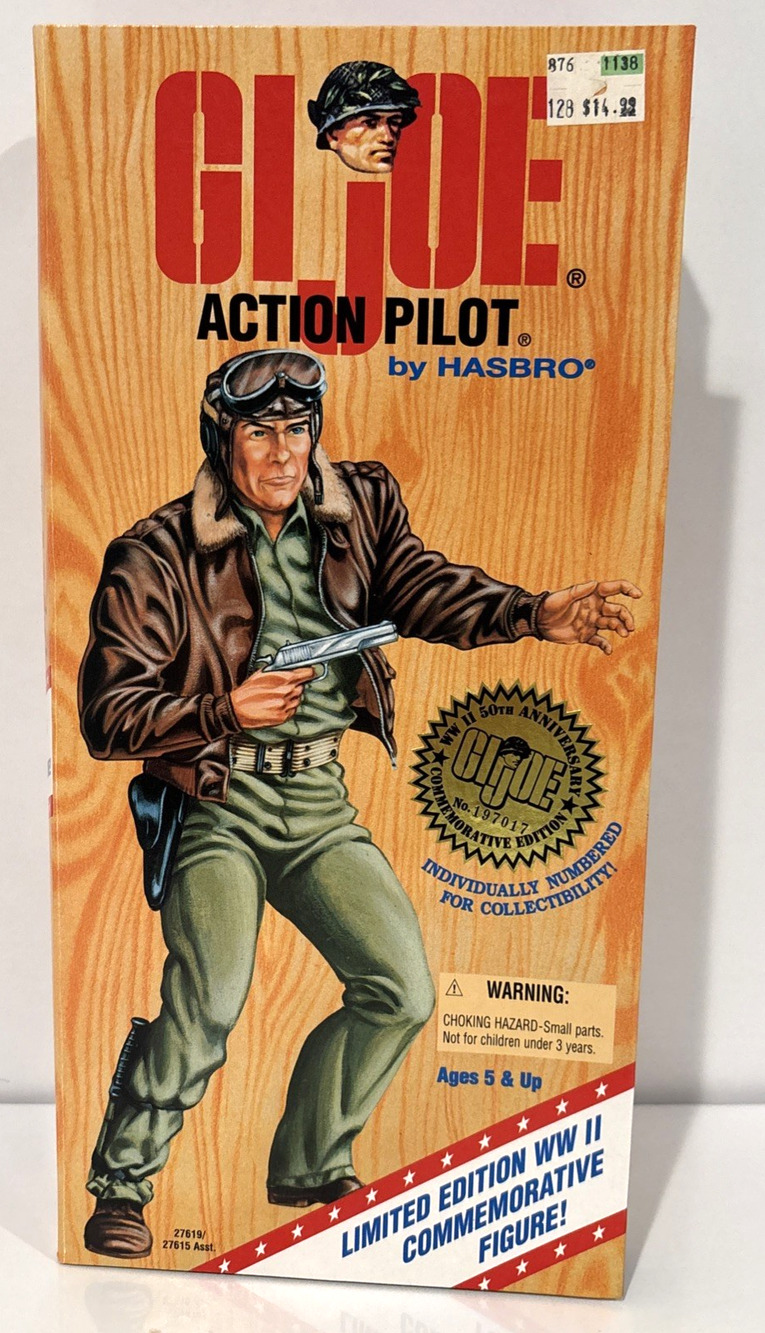 VTG 1995 GI Joe Action Pilot WWII Action Figure 50th Anniversary Limited New